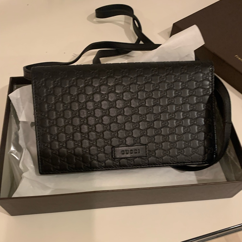 Microguccissina black crossbody purse